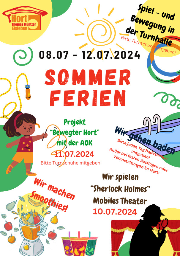 Planung 3. Ferienwoche Sommerferien