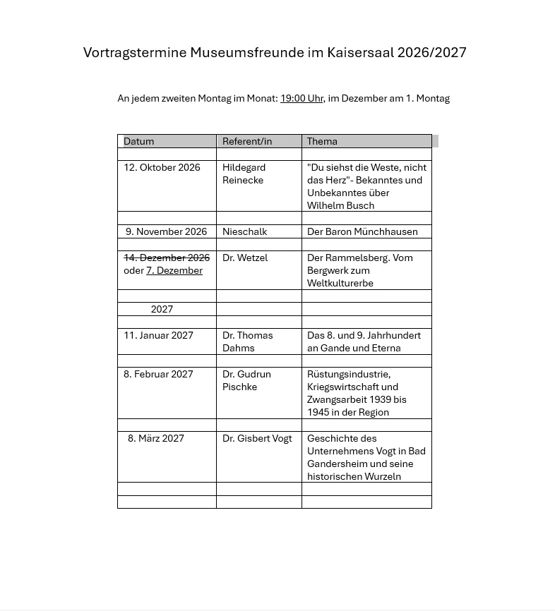 Vorträge
