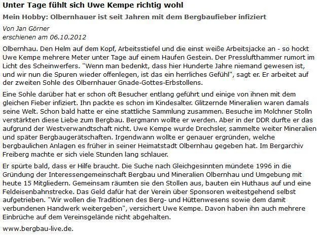 Unter Tage füllt sich Uwe Kempe richtig wohl