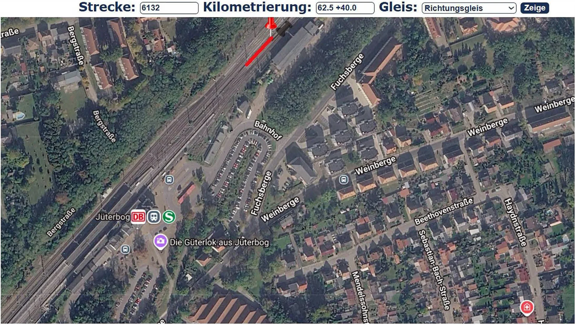 Lageplan km 62.540-62.580