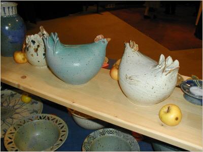 Keramik Hühner