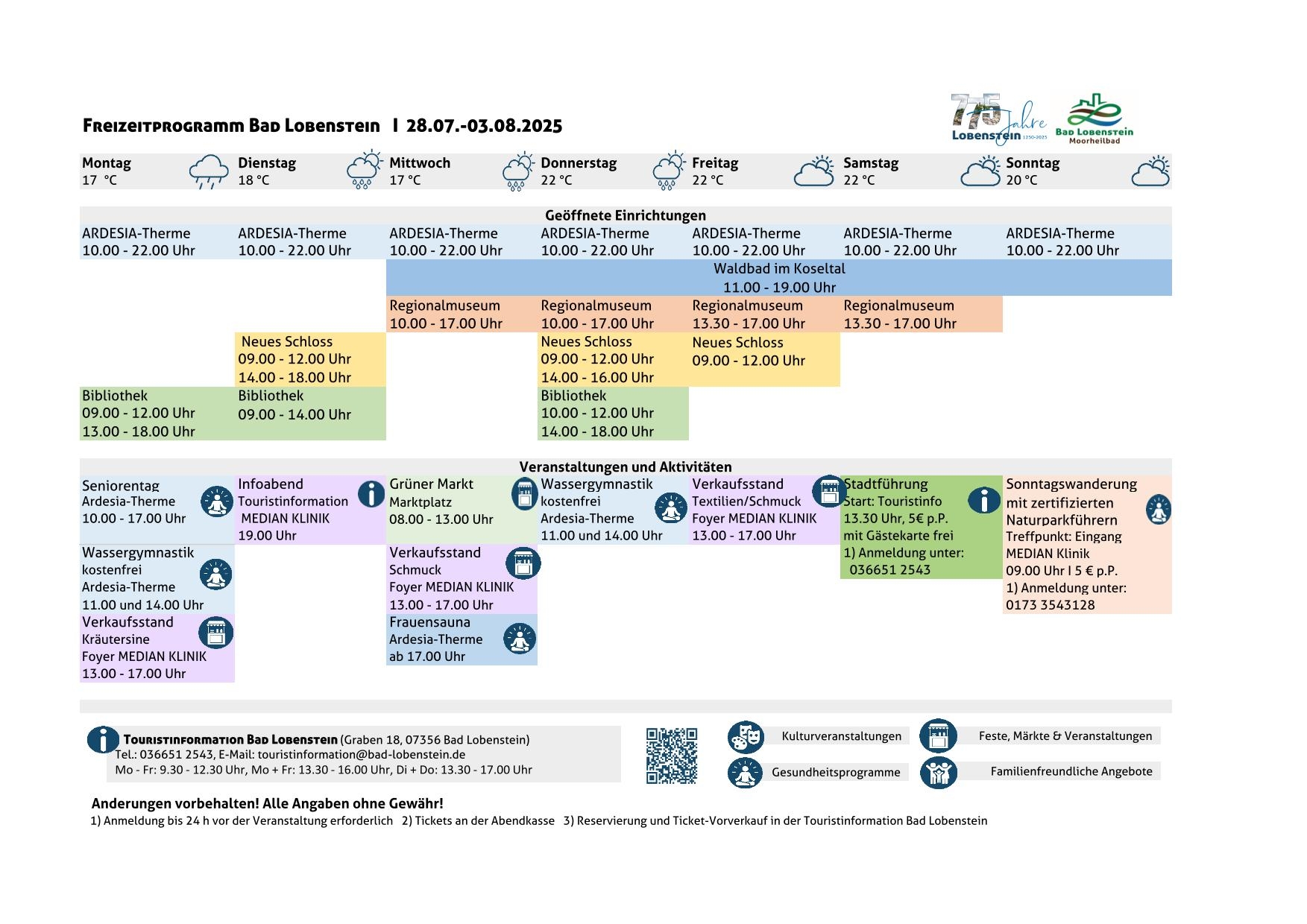 Freizeitprogramm