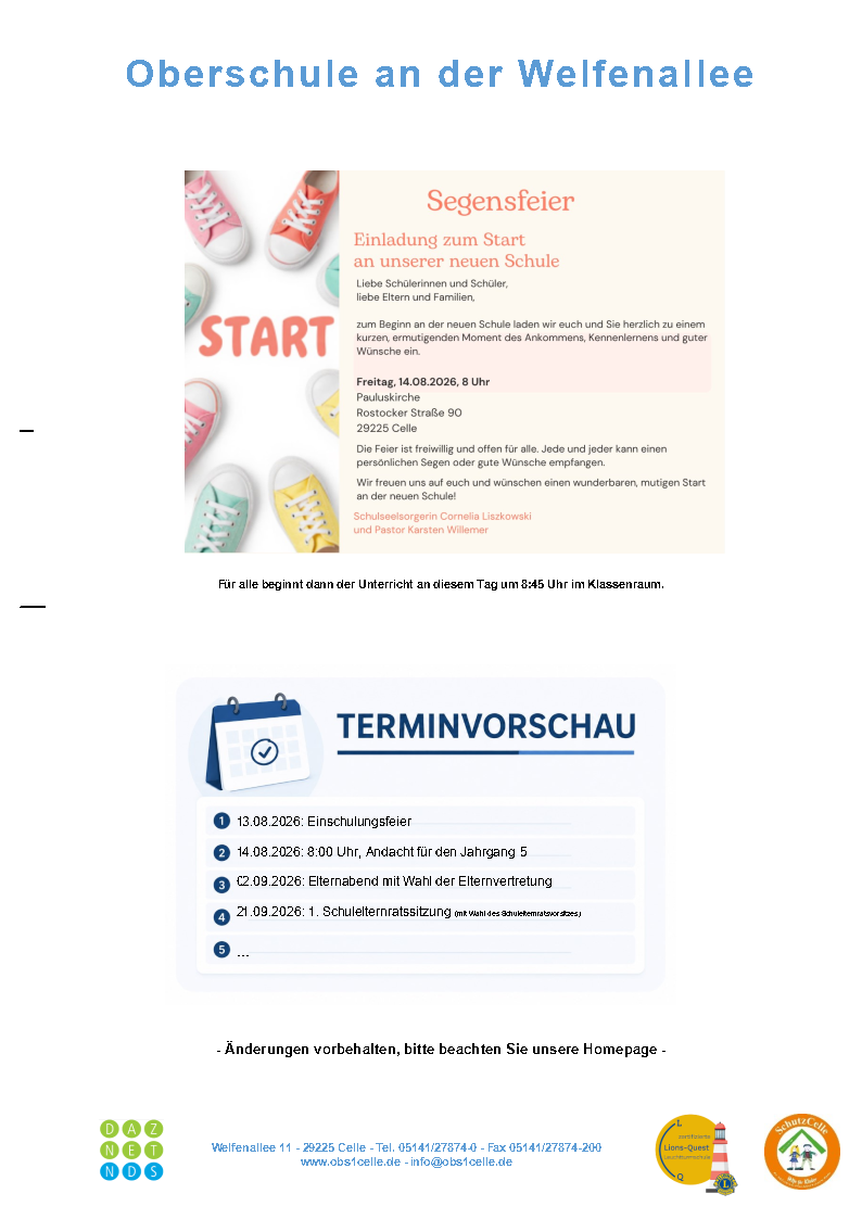 Einladung Einschulung Seite 2