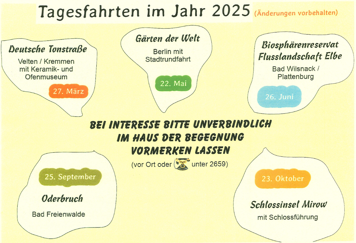 Tagesfahrten 2025