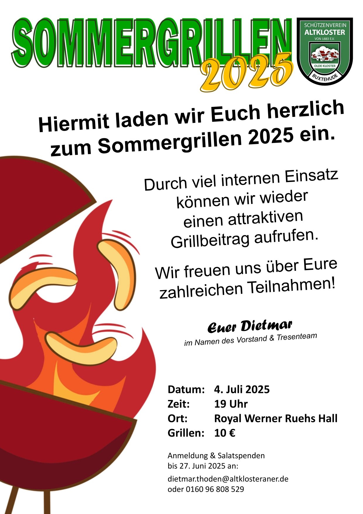 Einladung Sommergrillen 2025