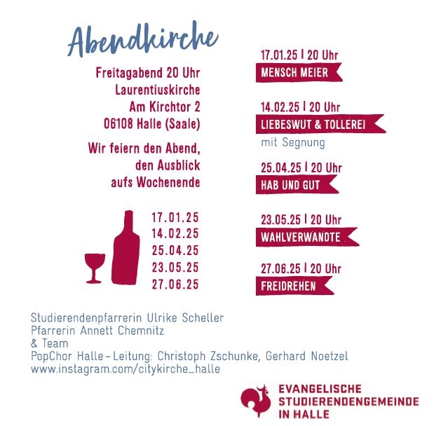Abendgottesdienst 1. Halbjahr 2025