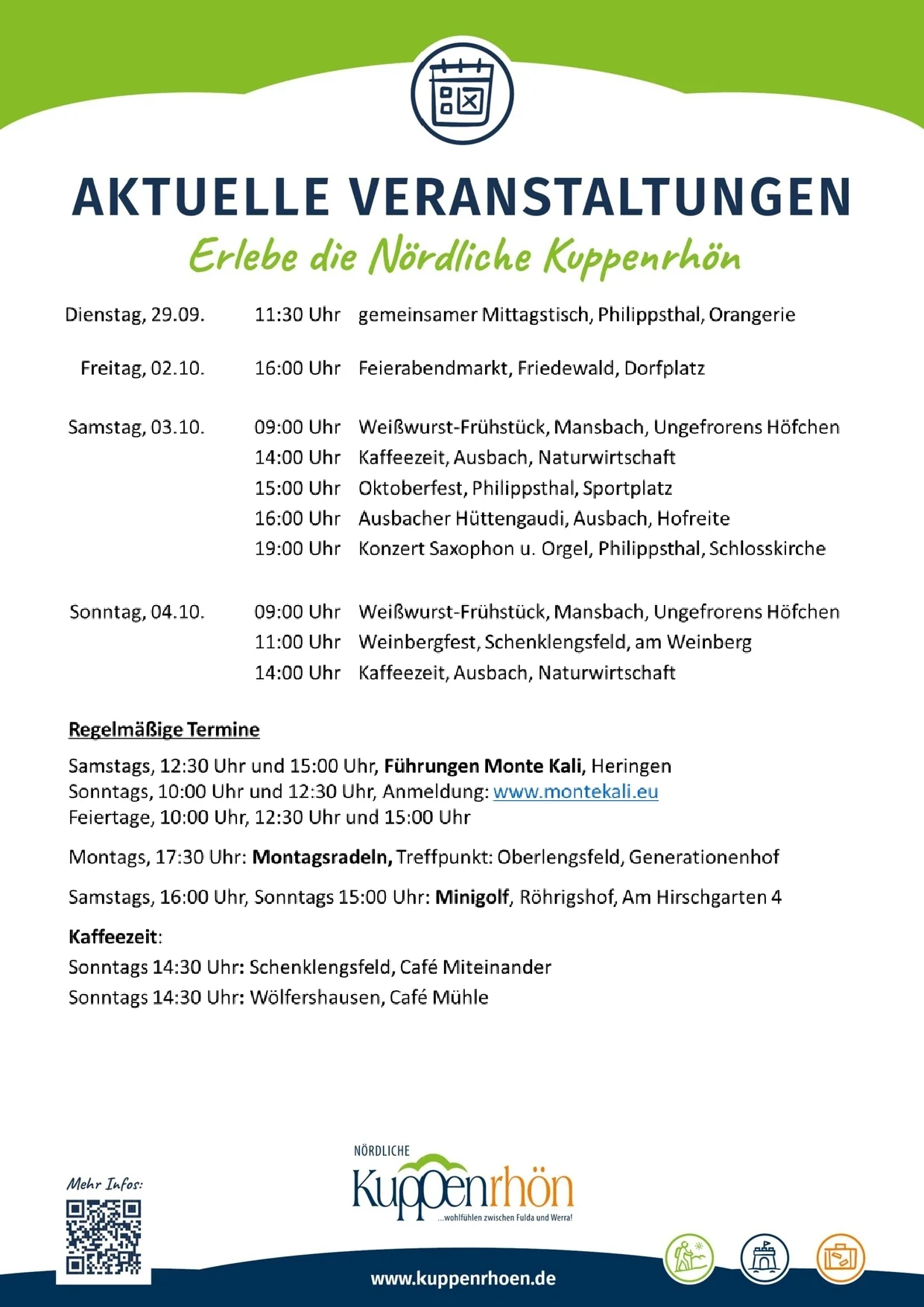 Veranstaltungen Nördliche Kuppenrhön