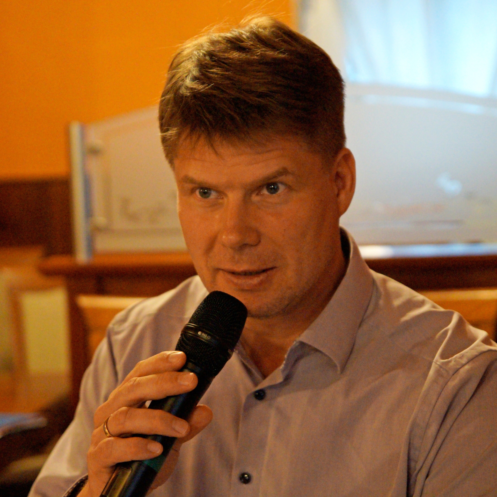 Steffen Kotré (AfD), hier im Landratswahlkampf 2023. Foto: Karen Ascher