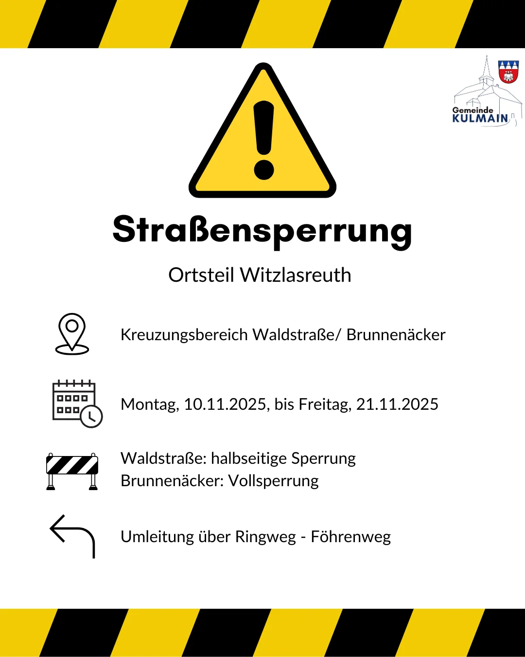 Info Straßensperrung