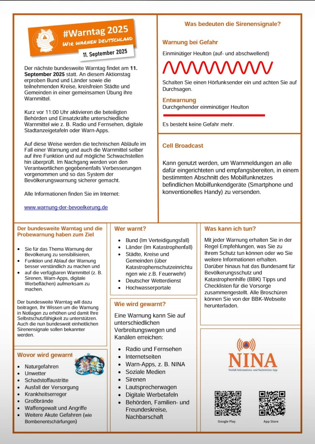 Infoblatt Warntag