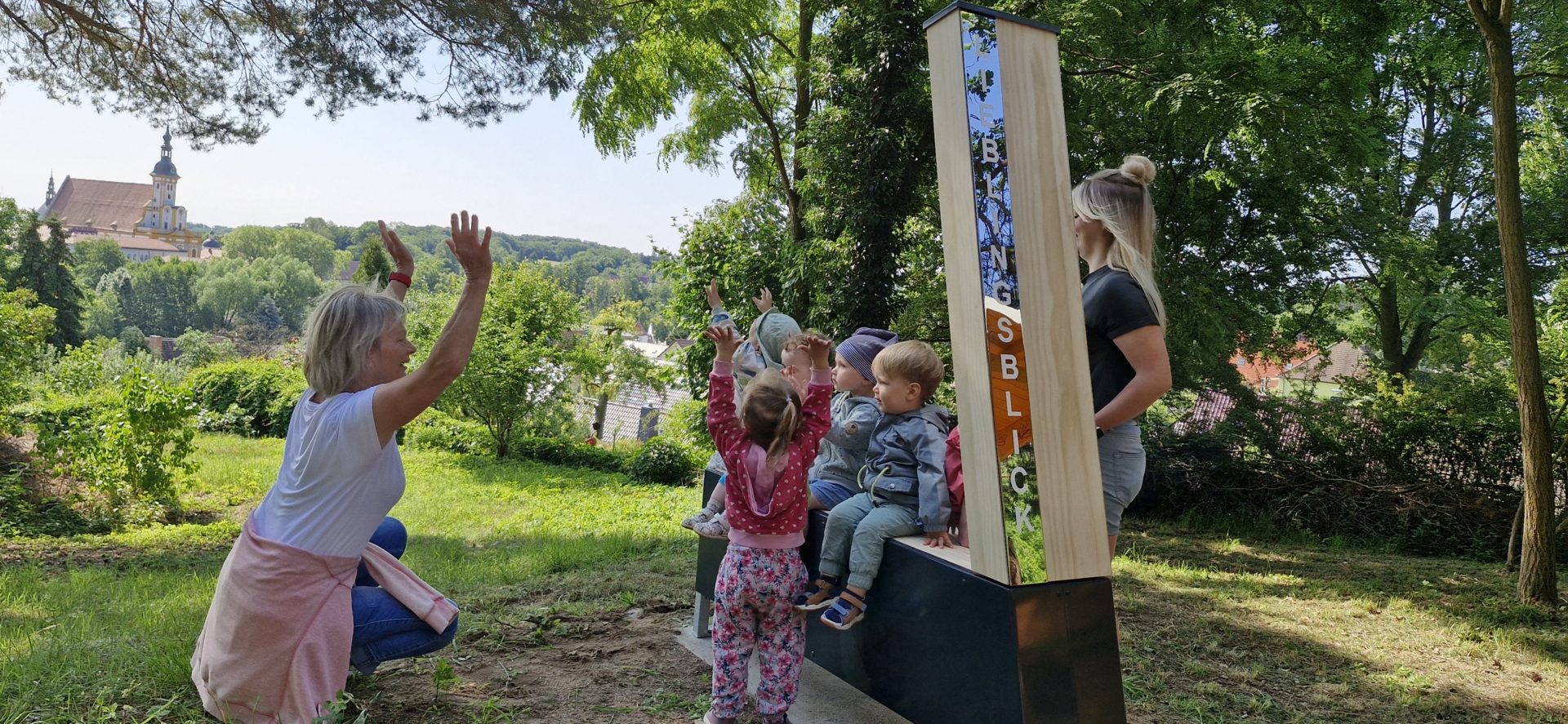 Kneipp-Kita weiht neuen Lieblingsblick als Erstes ein