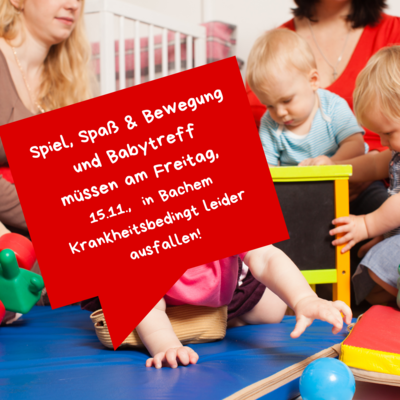 Foto zur Meldung: SSB und Babytreff am 15.11. fallen aus!