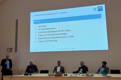 Foto zur Meldung: Informationsveranstaltung der Stadt Lübbenau/Spreewald zu den Themen Unternehmensnachfolge, EU-Verpackungsverordnung und E-Rechnung