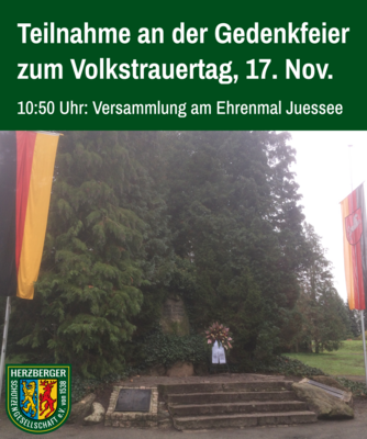 Gedenkfeier zum Volkstrauertag am 17. November (Bild vergrößern)