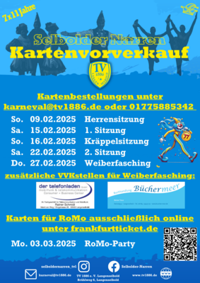 Meldung: Informationen Kartenvorverkauf Karneval
