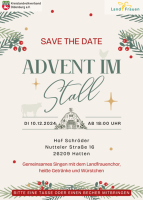 Lebendiger Advent im Stall - Auftaktveranstaltung in Hatten