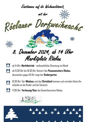 Röslauer Dorfweihnacht am 8. Dezember 2024 (Bild vergrößern)