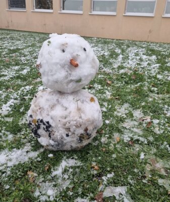 Der erste Schnee in diesem Winter