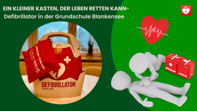 Ein kleiner Kasten, der Leben retten kann – Defibrillator in der Grundschule Blankensee angekommen (Bild vergrößern)