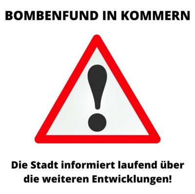 Bombenfund in Kommern (Bild vergr&ouml;&szlig;ern)