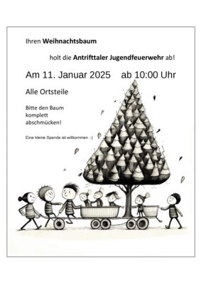 Tannenbaum Einsammelaktion Antrifttal (Bild vergrößern)