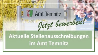 Aktuelle Stellenausschreibung im Amt Temnitz (Bild vergrößern)