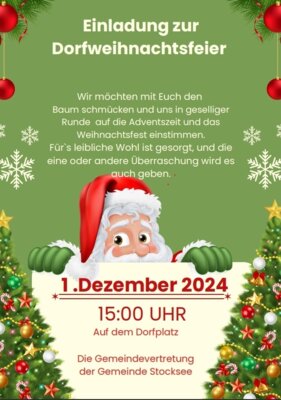 Meldung: Weihnachtsfeier für Stocksee