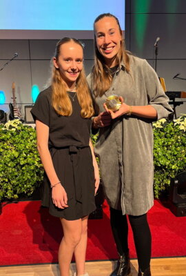 Foto zur Meldung: Ehrung für Sara Baunach bei Sportgala der Stadt Schweinfurt