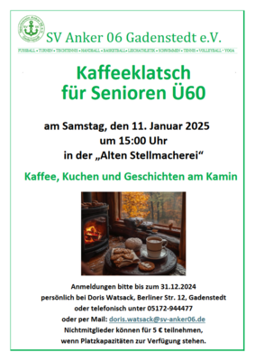 Foto zur Meldung: Einladung zum Kaffeeklatsch Ü60