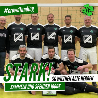 Crowdfunding - 25% unseres Spendenziels erreicht - 1000€ Spende unserer Alten Herren