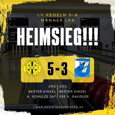 Eintracht Kegler fahren knappen Heimsieg ein! (Bild vergrößern)