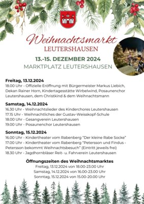 13.-15. Dezember 2024 Weihnachtsmarkt in Leutershausen