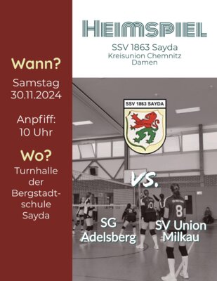 Heimspiel in der Turnhalle der Oberschule Sayda