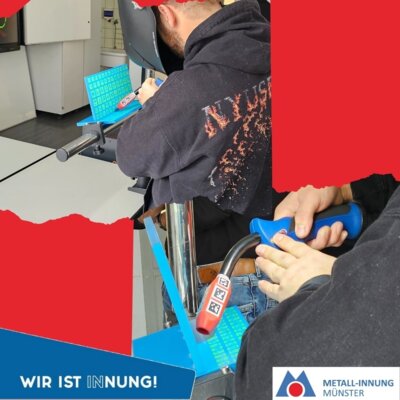 Virtuelles Schweißen beim Tag der offenen Berufskollegs (Bild vergrößern)