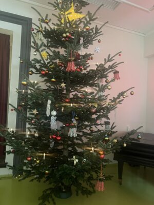 Unser Weihnachtsbaum ist da... (Bild vergrößern)