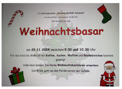 Einladung zum Weihnachtsbasar