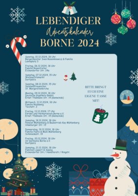 Foto zur Meldung: Lebendiger Adventskalender Borne 2024