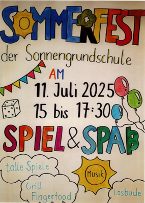 Einladung zu unserem Sommerfest am 11.07.2025 ab 15.00 Uhr!!!!
