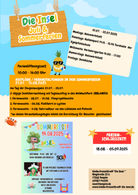 Monatsplan Juli / August 2025