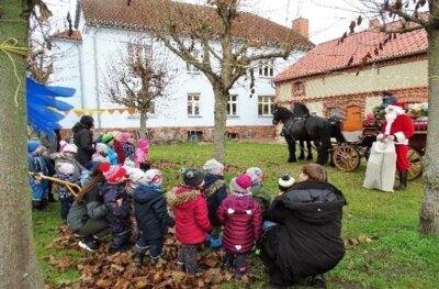 Der Weihnachtsmann in der Kita in Zernitz