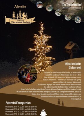 Märchenhafte Adventszeit im Erlebnispark Märchenwald Saalburg (Bild vergrößern)