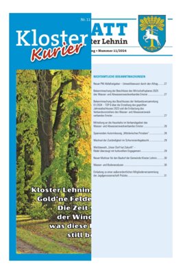 Amtsblatt und Lehniner Kurier für November abrufbar (Bild vergrößern)