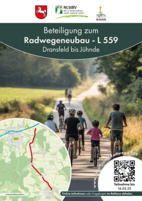 Plakat Radwegebau Dransfeld-Jühnde