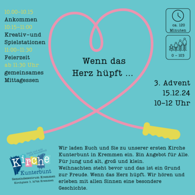 3. Advent, Kirche Kunterbunt (Bild vergr&ouml;&szlig;ern)