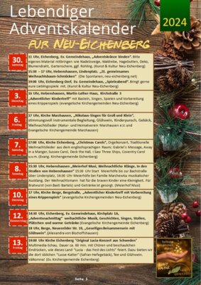 Lebendiger Adventskalender in der Gemeinde Neu-Eichenberg (Bild vergrößern)