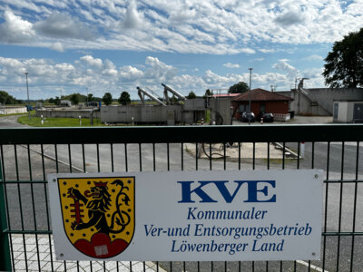Hinweis des Kommunalen Ver- und Entsorgungsbetriebes (KVE) (Bild vergrößern)