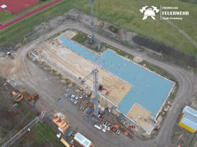 Foto zur Meldung: 2. Bautagebucheintrag zum Neubau des Gerätehauses in Perleberg