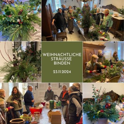 Binden von vorweihnachtlichen Sträussen / Landfrauenverein Amelinghausen (Bild vergrößern)