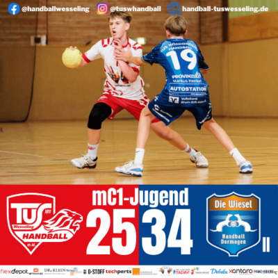 Meldung: C1-Jugend : TSV Bayer Dormagen II - 25:34 [Spielbericht]