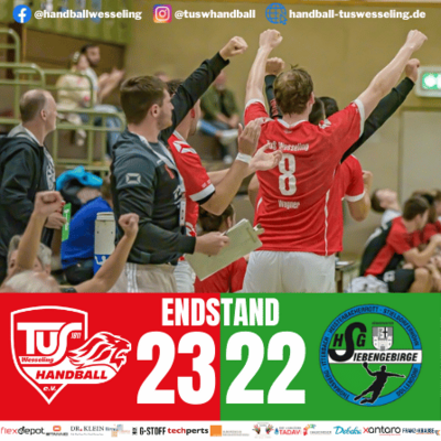 Meldung: 1.Männer : HSG Siebengebirge II - 23:22 [Spielbericht]